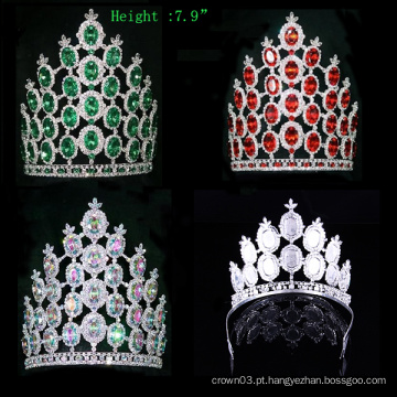 Coroa de Cristal Crown Rhinestone Tiara Pageant Big Crowns